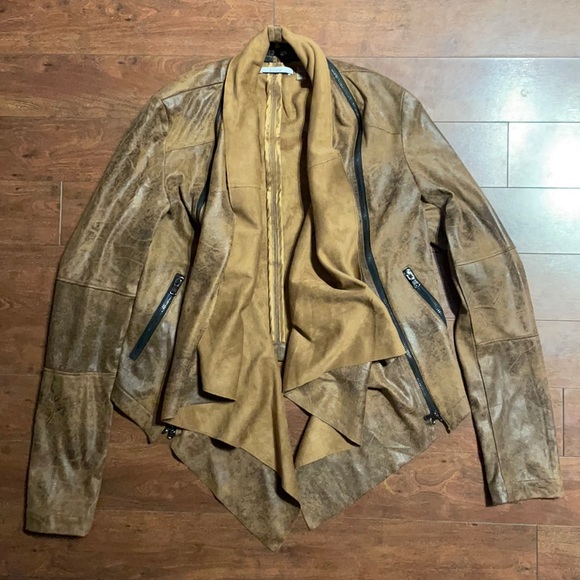 Dex Jackets & Blazers - Dex Faux Suede Waterfall Jacket